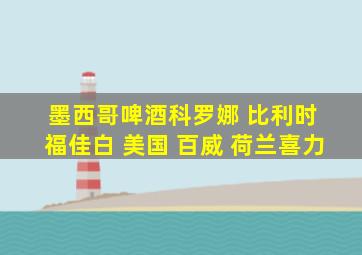 墨西哥啤酒科罗娜 比利时 福佳白 美国 百威 荷兰喜力
